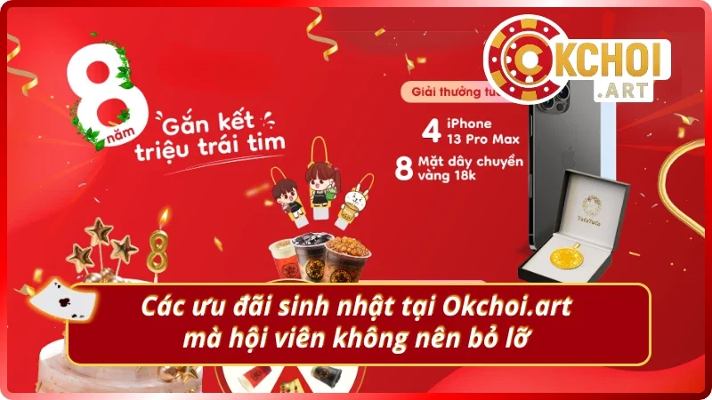 Những khuyến mãi thưởng sinh nhật Okchoi.art hoành tráng